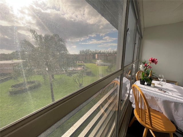 view of sunroom