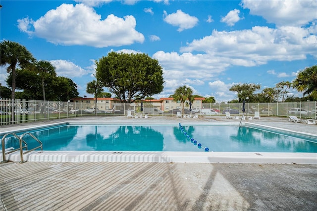 view of pool featuring a patio area