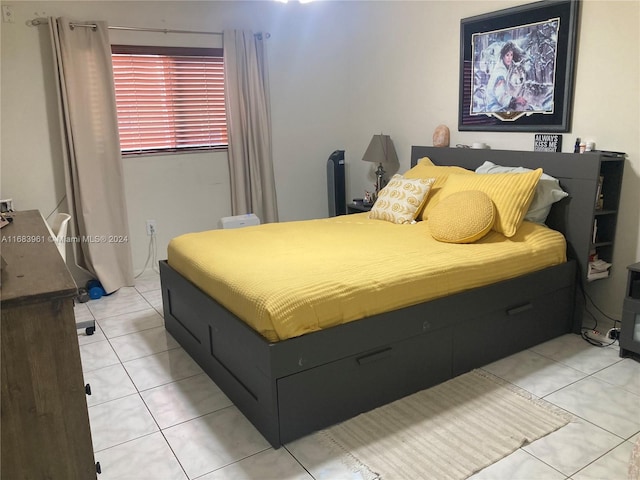 view of tiled bedroom