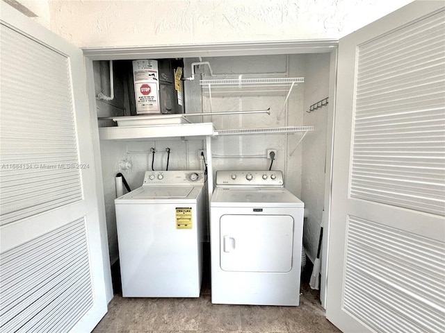 laundry area featuring independent washer and dryer