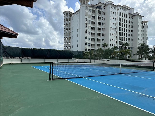 view of tennis court