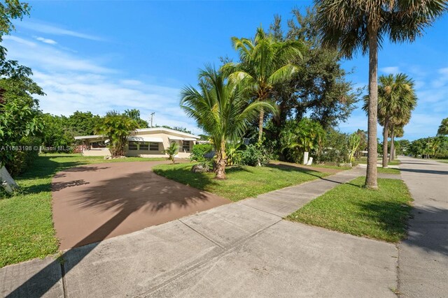 view of front of house with a front yard