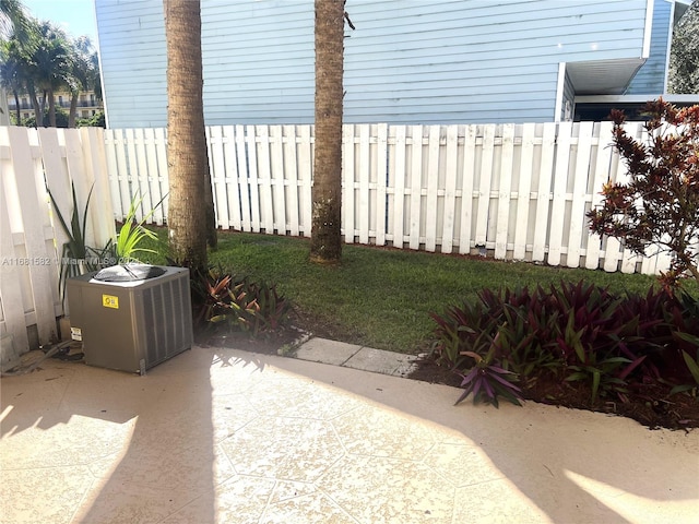 view of patio / terrace with central AC