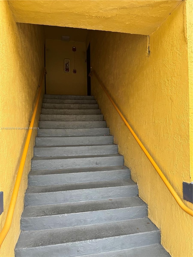 view of stairway