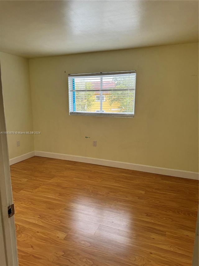 empty room featuring light wood-type flooring