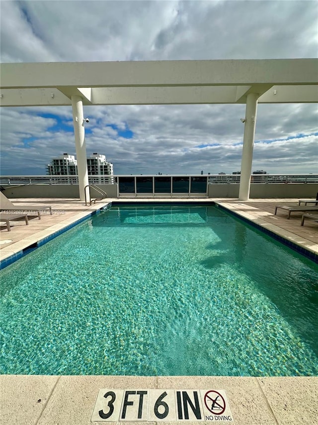 view of pool with a patio area