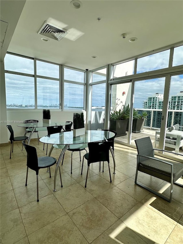 view of sunroom