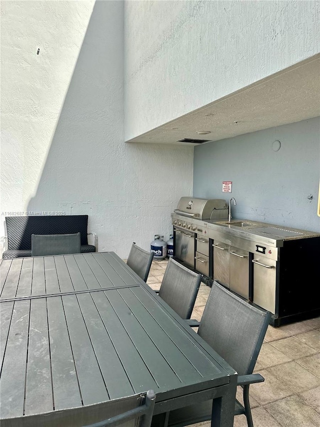 view of patio with sink