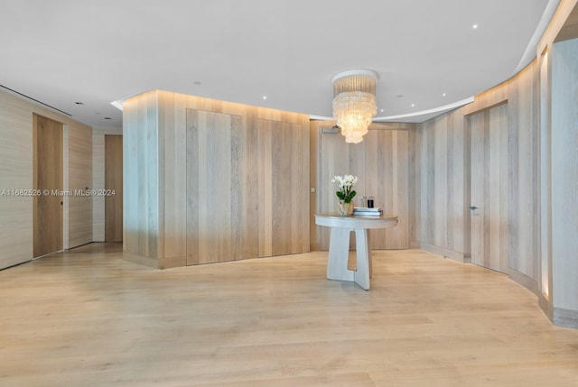 reception area featuring a chandelier