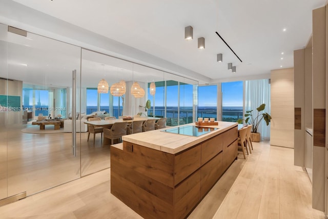 reception area featuring a water view