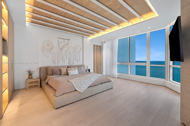 bedroom featuring light wood-type flooring