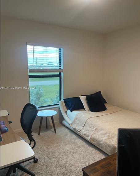 view of carpeted bedroom