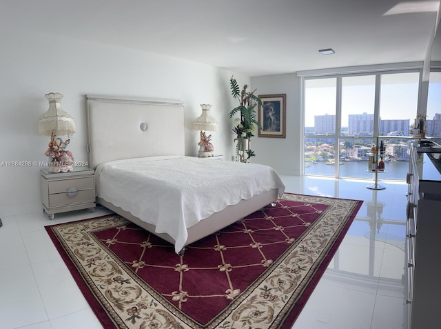 view of tiled bedroom