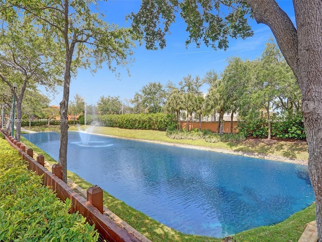 view of water feature