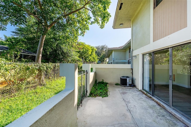 view of patio / terrace featuring central air condition unit