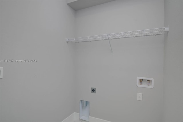 laundry room with hookup for an electric dryer and washer hookup