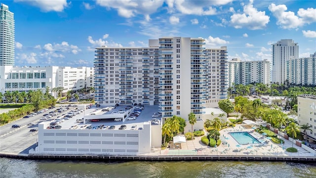 view of property featuring a water view