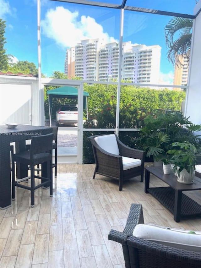 view of sunroom / solarium