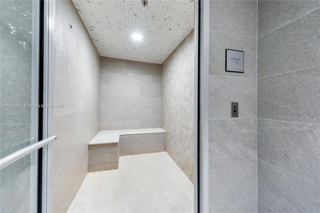 bathroom with a shower