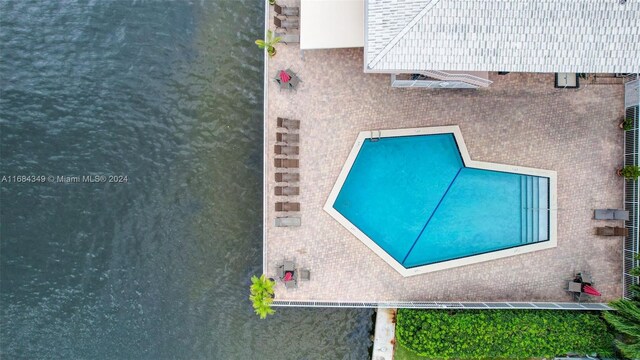 3161 S Ocean Dr Unit 203, Hallandale Beach, FL 33009 - view from above of property with a pool area