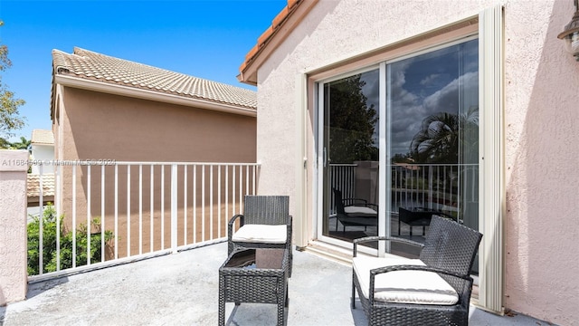 balcony featuring a patio