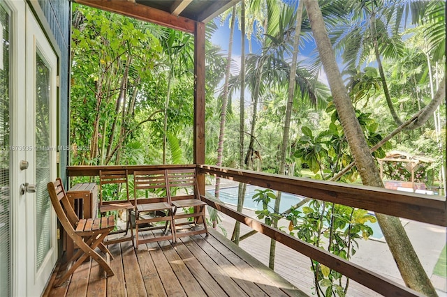 view of wooden terrace