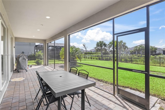 view of sunroom / solarium