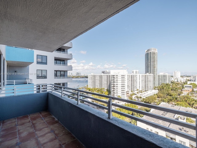 balcony featuring a city view