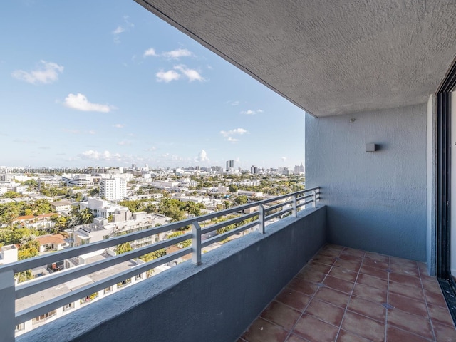 balcony featuring a city view