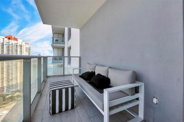 balcony with an outdoor living space