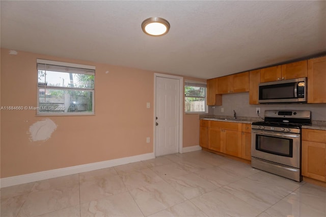 kitchen featuring stainless steel appliances and sink