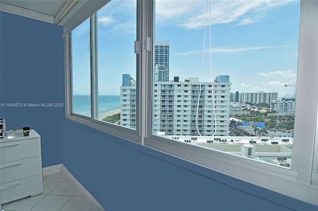 balcony featuring a view of city