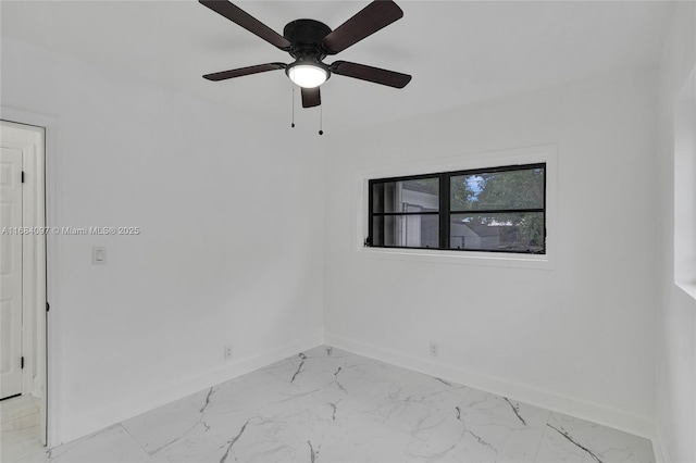 empty room with ceiling fan