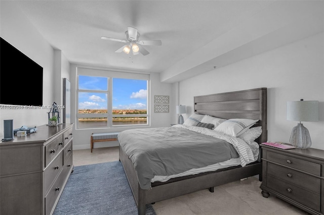 bedroom with ceiling fan