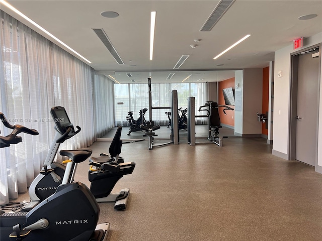 view of workout area