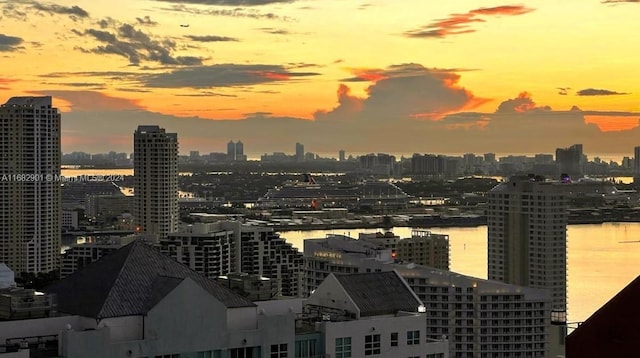 view of city featuring a water view