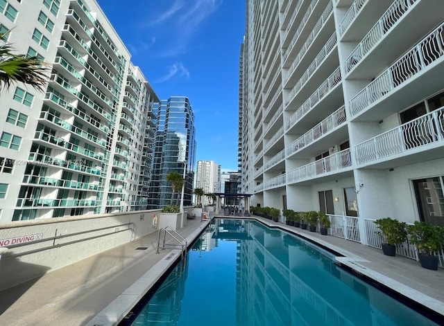 view of pool with a patio area