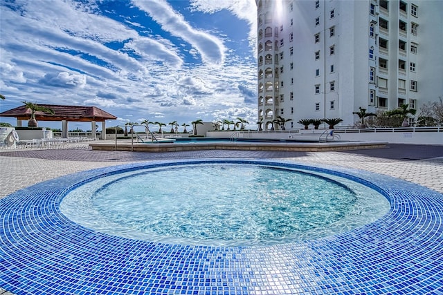 view of pool with a patio