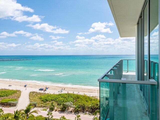 water view with a view of the beach