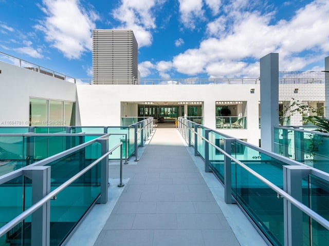 view of patio / terrace with a balcony