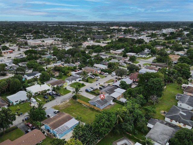 drone / aerial view with a residential view