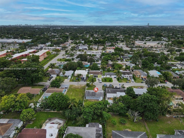 bird's eye view featuring a residential view