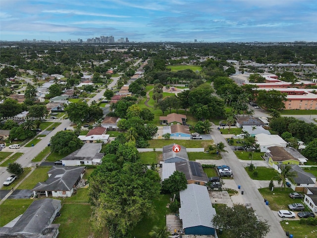 aerial view with a residential view and a city view