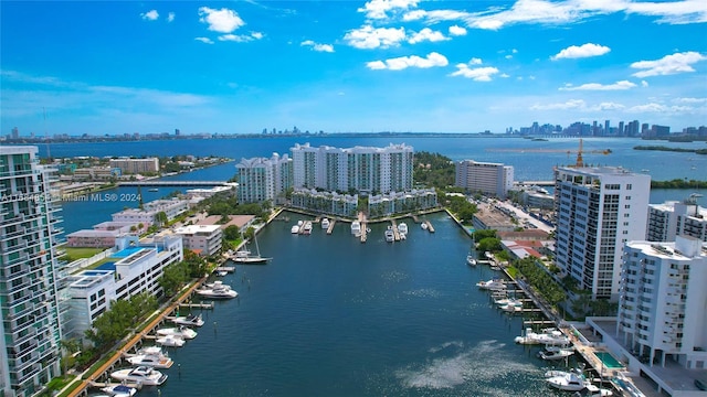 7900 Harbor Island Dr Unit 1223, North Bay Village, FL 33141 - aerial view of skyline and a nearby body of water