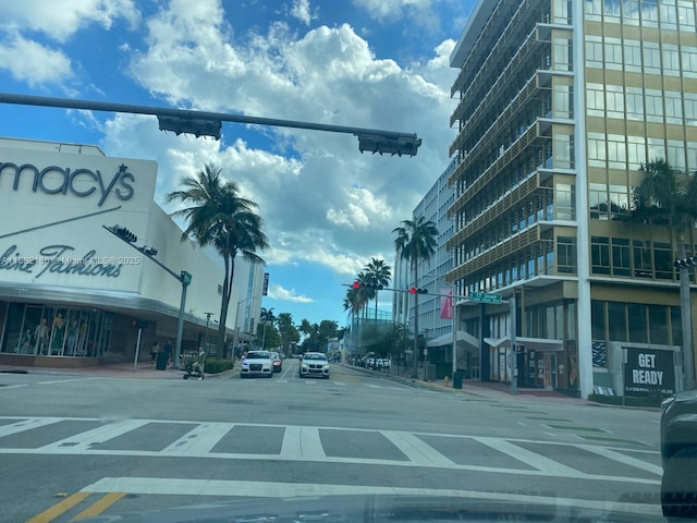 view of street featuring sidewalks and curbs