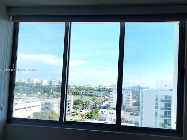 details featuring a view of city