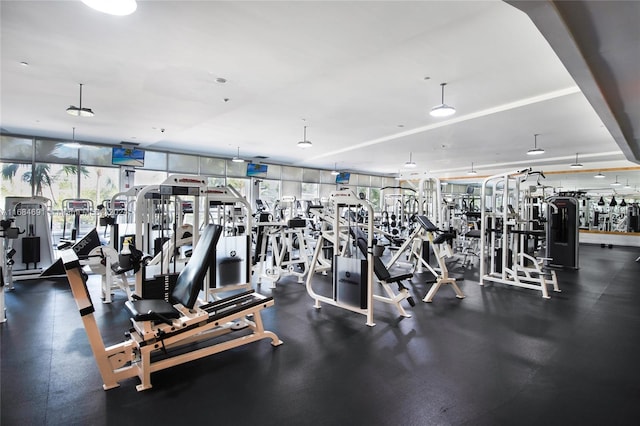 view of workout area