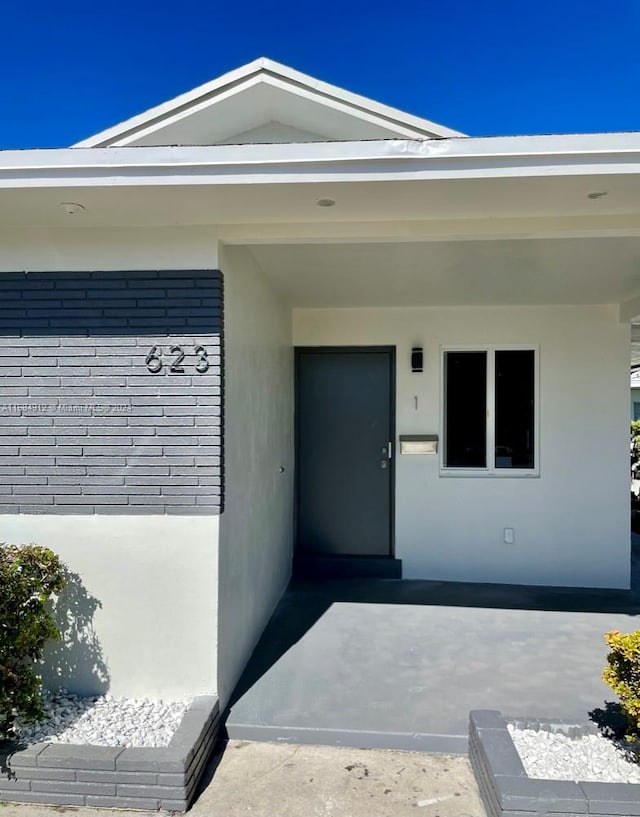 view of doorway to property