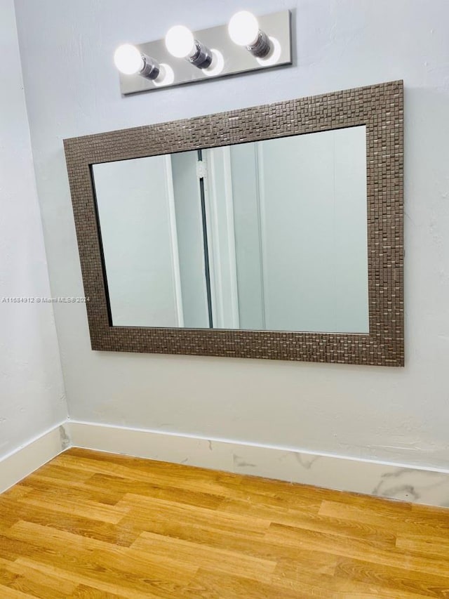 interior space with hardwood / wood-style floors