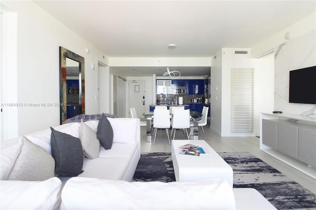 living room featuring hardwood / wood-style flooring